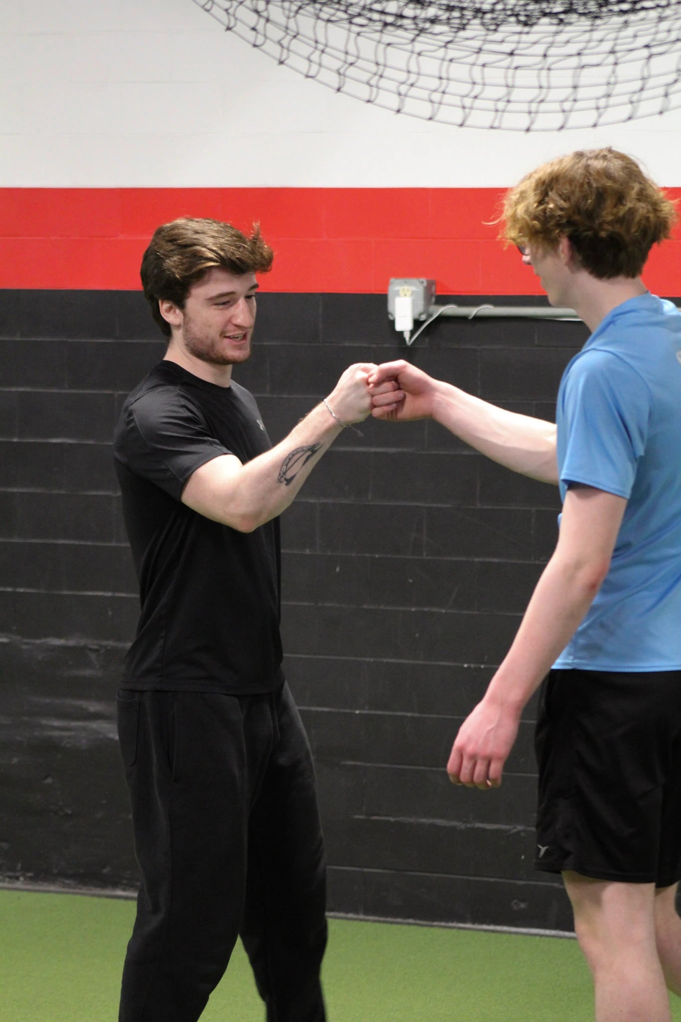 Nick Hardin coaching in the gym